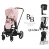 Set Cybex Priam 4 Matt Black + Seat Pack 2024 s doplnkami ZADARMO Peach Pink