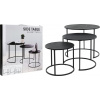 vidaXL Sada 3 odkládacích stolků H&S Collection, černá