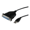 STARTECH 6ft USB to DB25 Parallel Printer Cable, STARTECH 6ft USB to DB25 Parallel Printer Cable - ICUSB1284D25