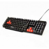 Red Fighter K1, klávesnica US, herná, podsvietená typ drôtová (USB), čierna, 3 farby podsvietenia
