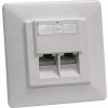 OEM Zásuvka STP 2x RJ45 Cat5E, dvojitá svorkovnica, zapustená