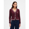 GAP Crop kardigán s logom Červená XL