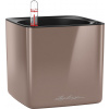 Lechuza Stolový kvetináč CUBE Glossy 14 - Smoky diamond highgloss