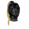 Maska s blonďavým copom - čierna - Ouch! Xtreme Mask with Blonde Ponytail Black