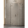 New Trendy Avexa Gunmetal Brushed sprchovací kút 100x90 cm štvorcová brúsené/priehľadné sklo EXK-3412