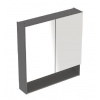 Geberit Selnova Square - Zrkadlová skrinka 85x59x18 cm, 2 dvierka, lávová mat 501.265.00.1