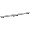 HANSGROHE RainDrain Match Plus vrchná sada sprchového žľabu 100 cm, s výškovo nastaviteľným rámom, oceľ nerezová kartáčovaná, 56217800