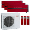 Klimatizácia Mitsubishi LN 3x multisplit (1,8kW + 1,8kW + 5kW) + vonk.j. 6,8kW (rubínovo červená)