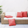 Polštáře na pohovku 4 ks červené 50 x 50 cm textil Červená 360387