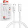 Kábel Forcell USB typ C - USB typ C 1,5 m biely