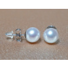 Zlaté náušnice 14K s pravými perlami AAA FE585AAAwP