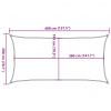 viaXL Slnečná plachta z HDPE, obdĺžniková, 2x4 m, antracitová - Antracitová - 110476-189280