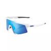 100% Speedcraft, okuliare - Matte White/HiPER Blue Multilayer Mirror Lens