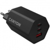 Nabíjačka do siete Canyon HEXAGON 65 GaN 65W 2x USB-C/1xUSB-A (CND-CHAHEX65B) čierna