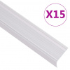 vidaXL Schodové lišty v tvare L 15 ks, hliník 90 cm, strieborné 146733