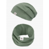 Doke Set čiapka a nákrčník organic oil green