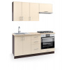 VerDesign, FIJONA malá kuchynská linka 160, vanilla/wenge LTD,MDF