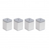 Walteco Nábytková noha hranatá 40x40x60mm, aluminium optik Množstvo: 4 ks , 50005BP1