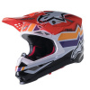 přilba SUPERTECH S-M10 edice TROY LEE DESIGNS, ALPINESTARS (oranžová/žlutá/fialová/bílá/černá) 2023 M140-2046