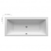Ravak Formy 01 Vaňa 180x80 cm, snehobiela C881000000