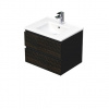 Kúpeľňová skrinka s umývadlom SAT Cube Way 60x47,5x46 cm hnedá mat CUBE3D602ZHMOD