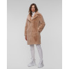 Dámsky Béžový Kožušinový Kabát Stand Studio Camille Cocoon Coat
