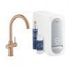 Grohe Blue Home štartovacia súprava s batériou v tvare C, kartáčovaná Warm Sunset 31455DL1