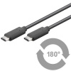 PremiumCord Kabel USB 3.2 konektor C/male - USB 3.2 C/male, černý, 0,5m ku31cc05bk