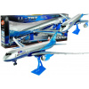 LEAN TOYS Stojan na pohon lietadla v námorníckej modrej farbe 69 cm