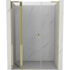 Mexen, Mexen Mist L výklopné sprchové dvere 145 cm, transparentné, zlaté - 8A4L-145-001-50-00