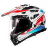 Prilba LS2 MX702 PIONEER II NAMIB WHITE BLUE RED-06 Veľkosť: XXL (63-64 cm)