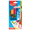 Faber Castell Pastelky Akvarelové Colour Grip 12 Farebný Set + 2 Popisovače Grip