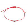 Náramek shamballa srdíčko Varianta: červená růžová světlá, Balení: 1 ks