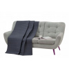 Prehoz na posteľ Iga home mikrovlákno 220 cm x 200 cm modrý, sivý