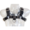 Kožený postroj Mister B Chest Harness Saddle Leather čierny M, pánsky kožený harness