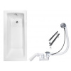 BATHTUB RECTANGULAR PMD WAIST 100x70 SIPHON AUTO LEGS