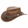 Klobúk kožený Rugged Earth Barrington - hnedý,
