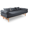 Marior Le Mar daybed olejované drevo Farba rámu: Natural, Farba matraca: Ashy