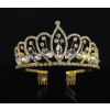 Naishide Jewelry Vysoká korunka do vlasov diadém s kryštálmi Queen Druh barvy: Zlatá