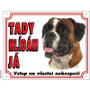 Stickers Výstražná plastová tabulka na plot Boxer