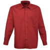 Premier Workwear Pánska košeľa s dlhým rukávom PR200 Burgundy -ca. Pantone 216 43 (17)