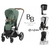 Set Cybex Priam 4 Matt Black + Seat Pack 2024 s doplnkami ZADARMO Leaf Green