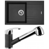 Set Sinks (dřez Linea 780 Metalblack 74 + baterie Legenda S Metalblack 74) LI78074NLESGR74