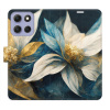 Flip pouzdro iSaprio - Motorola Moto G86 5G - Gold Flowers s kapsičkami na karty (Flipové knížkové pouzdro, obal, kryt iSaprio s přihrádkami na karty a motivem)
