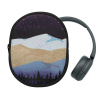 kwmobile kryt kompatibilní s Sony WH-CH520 / WH-CH510 / MDR-ZX110 kryt - Neoprene kryt - Starry Night Lake bílá / Light hnědá / tmavý modrá