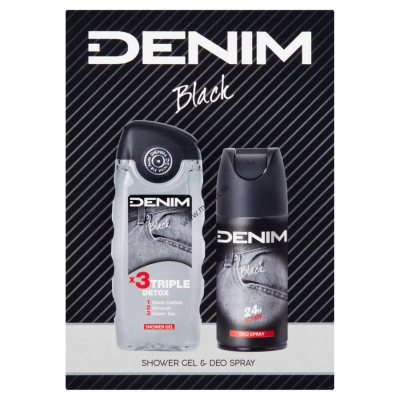 Denim Black sprchový gél pre mužov 250 ml + dezodorant sprej 150 ml