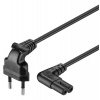 PremiumCord Kabel síťový 230V k magnetofonu se zahnutými konektory 2m (kpspm2-90)