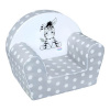 NEW BABY Detské kreslo Zebra sivé 42x53 sivá