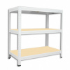 Kovový regál Biedrax 50 x 60 x 120 cm, biely - 3 police MDF