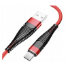 Kábel Raltek USB - USB typ C 1 m červený